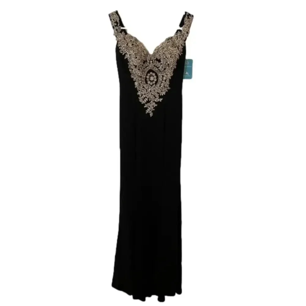 NWT Dancing Queen Beaded Formal Full Length Gown - Picture 1 of 13